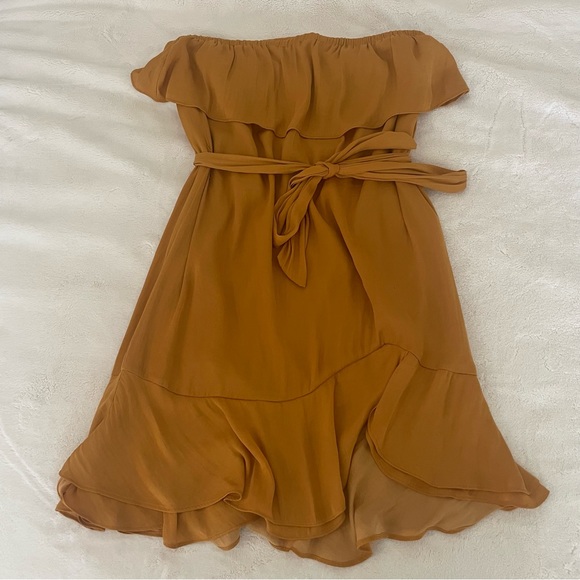 MAHINA Mini High-Low Tube Dress with Ruffled Hem- Medium - Picture 3 of 9